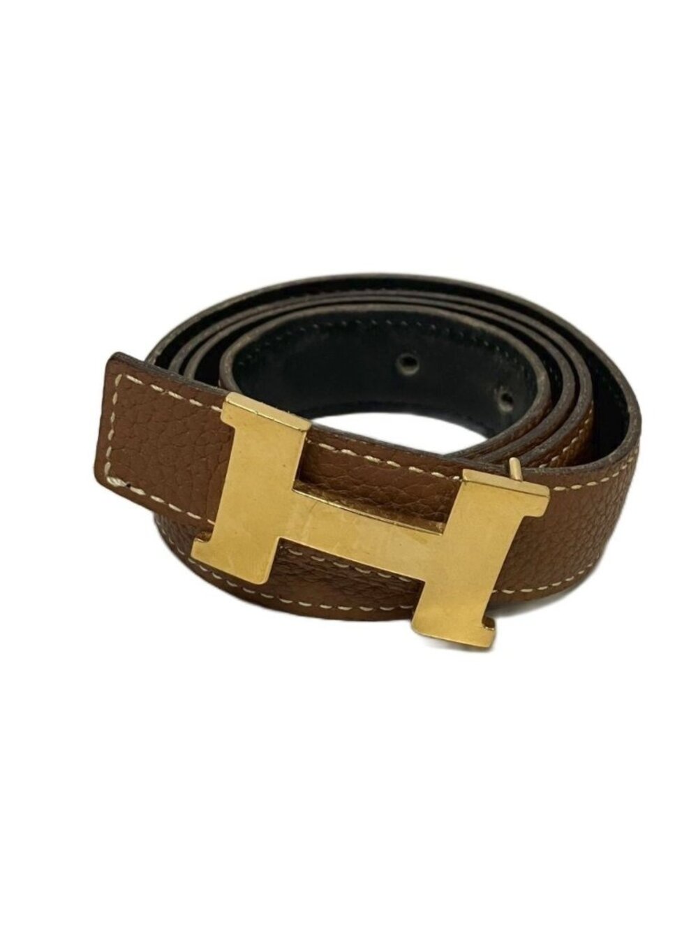 Hermes H Constance Belt Leather 75 Brown